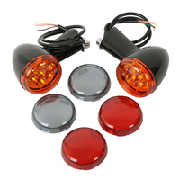Attitude Inc Front Turn Signal Lights Black for Harley Davidson Road Glide 15-20
