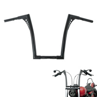 Attitude Inc Bonanza 14in Black Powder Coat Ape Hangers 1-1/4in Harley