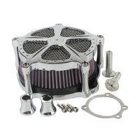 Attitude Inc Air Filter Assembly Billet Chrome Carby EFI Harley Sportster