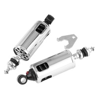 Attitude Inc Heavy Duty Rear Adjustable Chrome Shocks for Harley Softail 2000-17