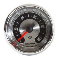 Auto Meter American Muscle Oil Pressure Gauge 2-1/16" Mechanical 0-100psi AU1219