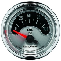Auto Meter American Muscle Oil Pressure Gauge  2-1/16" 0-100psi Electrical AU1226