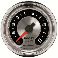 Auto Meter American Muscle Boost/Vacuum Gauge 2-1/16" 30 In Hg./30 psi AU1258