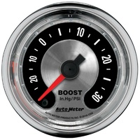 Auto Meter American Muscle Boost Gauge 2-1/16" Electric 0-30 psi AU1259