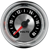 Auto Meter American Muscle Voltmeter Gauge 2-1/16" Electric 0-18 Volts AU1282