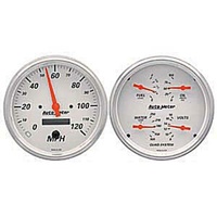 Auto Meter Arctic White Quad Gauge/Speedometer Kit 5" Fuel Water Etc AU1303