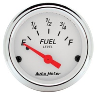 Auto Meter Arctic White Series Fuel Level Gauge 2-1/16" GM 0 ohm 90 ohm AU1315
