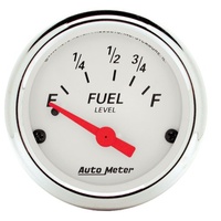 Auto Meter Arctic White Series Fuel Level Gauge 2-1/16" for Ford 73 ohm 8-12 ohm