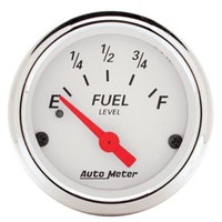 Auto Meter Arctic White Series Fuel Level Gauge 2-1/16" 240 ohm 33 ohm AU1317