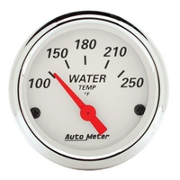 Auto Meter Arctic White Series Water Temperature Gauge 2-1/16" 100-250°F AU1337