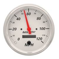 Auto Meter Arctic White Speedometer 5" In-Dash Programmable 0-120 mph AU1389
