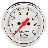 Auto Meter Arctic White Tachometer 2-1/16" In-Dash Electric 0-7,000 rpm AU1397