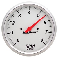Auto Meter Arctic White Tachometer 5" In-Dash Electric 0-8,000 rpm AU1399