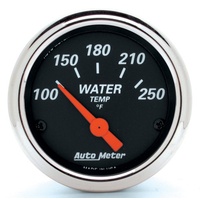 Auto Meter Designer Black Series Water Temperature Gauge 2-1/16" 100-250°F