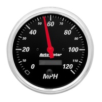 Auto Meter Designer Black Speedometer 5" In-Dash Programmable 0-120 mph AU1489