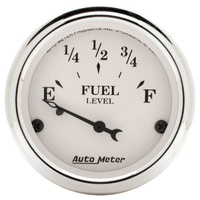 Auto Meter Old Tyme White Series Fuel Level Gauge 2-1/16" GM 0 ohm-90 ohm AU1604