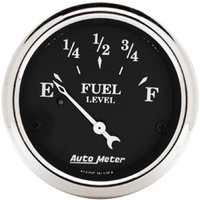Auto Meter Old Tyme Black Series Fuel Level Gauge 2-1/16" 240 ohm-33 ohm AU1717