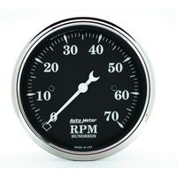 Auto Meter Old Tyme Black Tachometer 3-1/8" In-Dash Electric 0-7,000 rpm AU1798