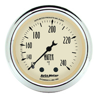 Auto Meter Antique Beige Series Water Temperature Gauge 2-1/16" Mech 120-240°F
