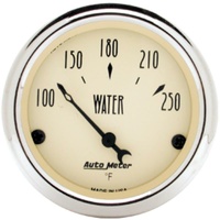 Auto Meter Antique Beige Series Water Temperature Gauge 2-1/16" 100-250°F