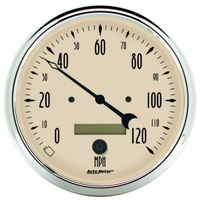 Auto Meter Antique Beige Speedometer 5" In-Dash Programmable 0-120 mph AU1889