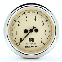 Auto Meter Antique Beige Tachometer 2-1/16" In-Dash Electric 0-7,000 rpm AU1897