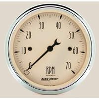 Auto Meter Antique Beige Tachometer 3-1/8" In-Dash Electric 0-7,000 rpm AU1898