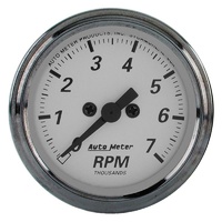 Auto Meter American Platinum Tachometer 2-1/16" In-Dash Electric 0-7,000 rpm