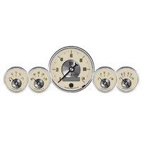 Auto Meter Prestige Series Antique Ivory Gauge Kit 3-3/8" Speedo LCD Trip AU2000