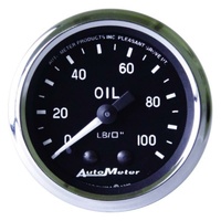 Auto Meter Cobra Series Oil Pressure Gauge 2-1/16" Mechanical 0-100 psi AU201006