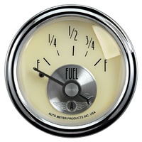 Auto Meter Antique Ivory Fuel Level Gauge 2-1/16" 0 ohm Empty 90 ohm Full AU2013