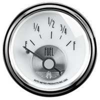 Auto Meter Prestige Series Pearl Fuel Level Gauge 2-1/16" 0E-90F ohm AU2015
