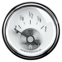Auto Meter Prestige Series Pearl Fuel Level Gauge 2-1/16" 240F-33F ohm AU2018