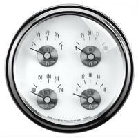 Auto Meter Prestige Series Pearl Quad Gauge 5" Fuel Level 240E-33F Volts AU2019
