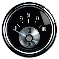 Auto Meter Prestige Series Black Diamond Oil Pressure Gauge 2-1/16" 0-100 psi