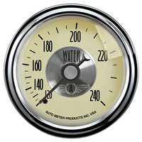 Auto Meter Antique Ivory Water Temp Gauge 2-1/16" 120-240°F Mechanical AU2032