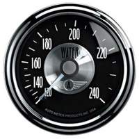 Auto Meter Prestige Series Black Diamond Water Temperature Gauge 2-1/16" 120-240°F