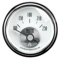 Auto Meter Prestige Series Pearl Water Temperature Gauge 2-1/16" 100-250°F
