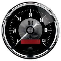 Auto Meter Black Diamond Series 3-3/8" 120 mph Electronic Speedometer with Wheel Odometer AU2086
