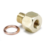Auto Meter Temperature Metric Adapter Brass male M12x1.5 to 1/8" NPT AU2277