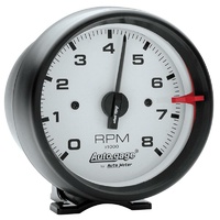 Auto Meter Auto gage Tachometer 3-3/4" Pedestal Mount Black White 0-8,000 rpm