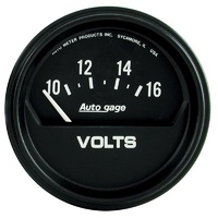 Auto Meter Auto gage Series Voltmeter Gauge 2-5/8" Short Sweep 10-16 volts 