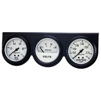 Auto Meter Auto gage Three-Gauge Console 2-5/8" Mechanical White Dial AU2328