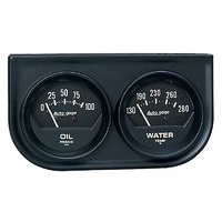 Auto Meter Auto gage Two-Gauge Console 2-1/16" Mechanical 0-100 psi 130-280°F