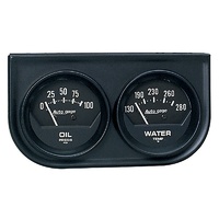 Auto Meter Auto gage Two-Gauge Console 2-1/16" Mechanical 0-100 psi 130-280°F