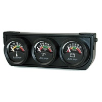Auto Meter Auto gage Three-Gauge Console 1-1/2" Short Sweep Electric AU2391