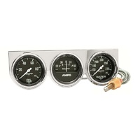 Auto Meter Auto gage Three-Gauge Chrome Console 2-5/8" Mechanical AU2395