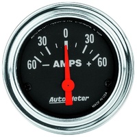 Auto Meter Traditional Chrome Series Ammeter Gauge 2-1/16" 60-0-60 amp