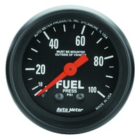 Auto Meter Z-Series Fuel Pressure Gauge 2-1/16" Mechanical 0-100 psi AU2612