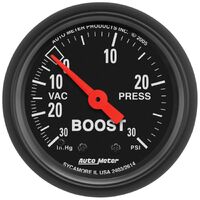 Auto Meter Z-Series Boost/Vacuum Gauge 2-1/16" Mechanical 30 psi AU2614